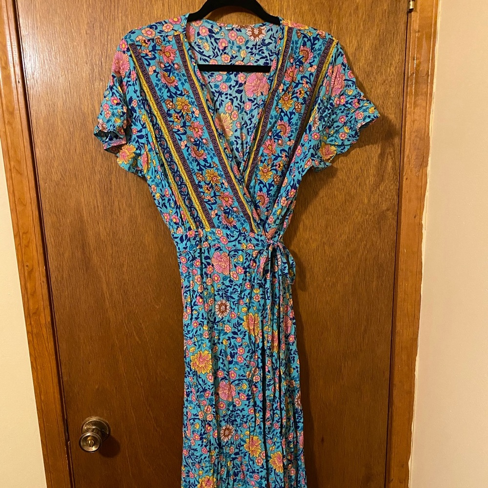 Boho Maxi Wrap Dress